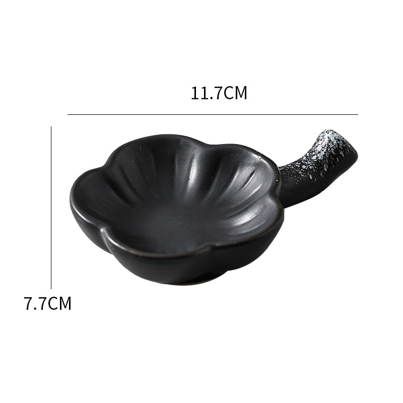 Japanese-style Household Ceramic Flavour Dish With Handle