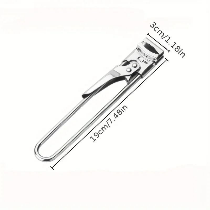 A sturdy and durable kitchen tool suitable for cans and bottles, adjustable manual stainless steel can opener, multifunctional