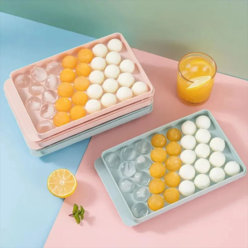33 Ice Boll Hockey PP Mold Frozen Whiskey Ball Popsicle Ice Cube Tray Box Lollipop Making Gifts Kitchen Tools Accessories 1pcs