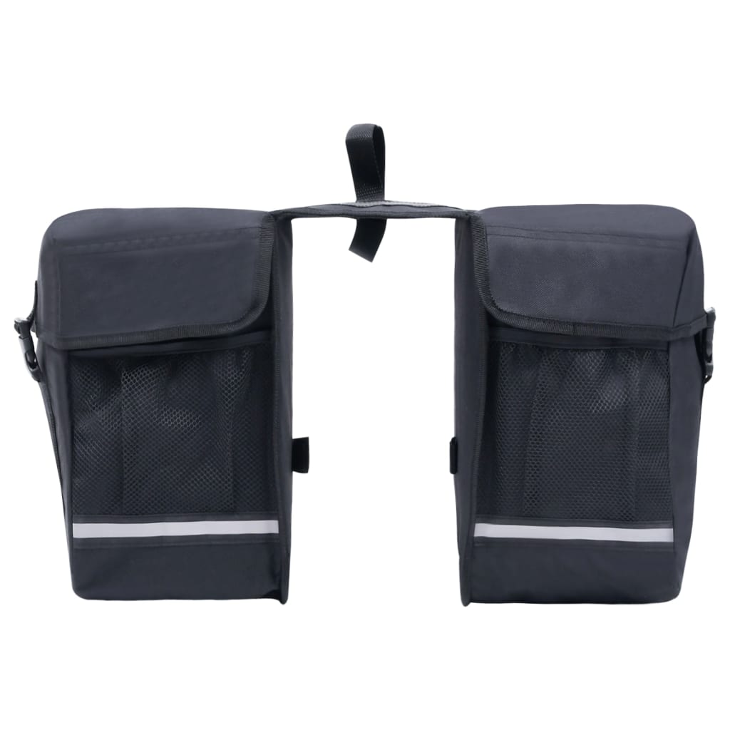 Double Bicycle Pannier for Luggage Rack, Waterproof, 35 L, Black