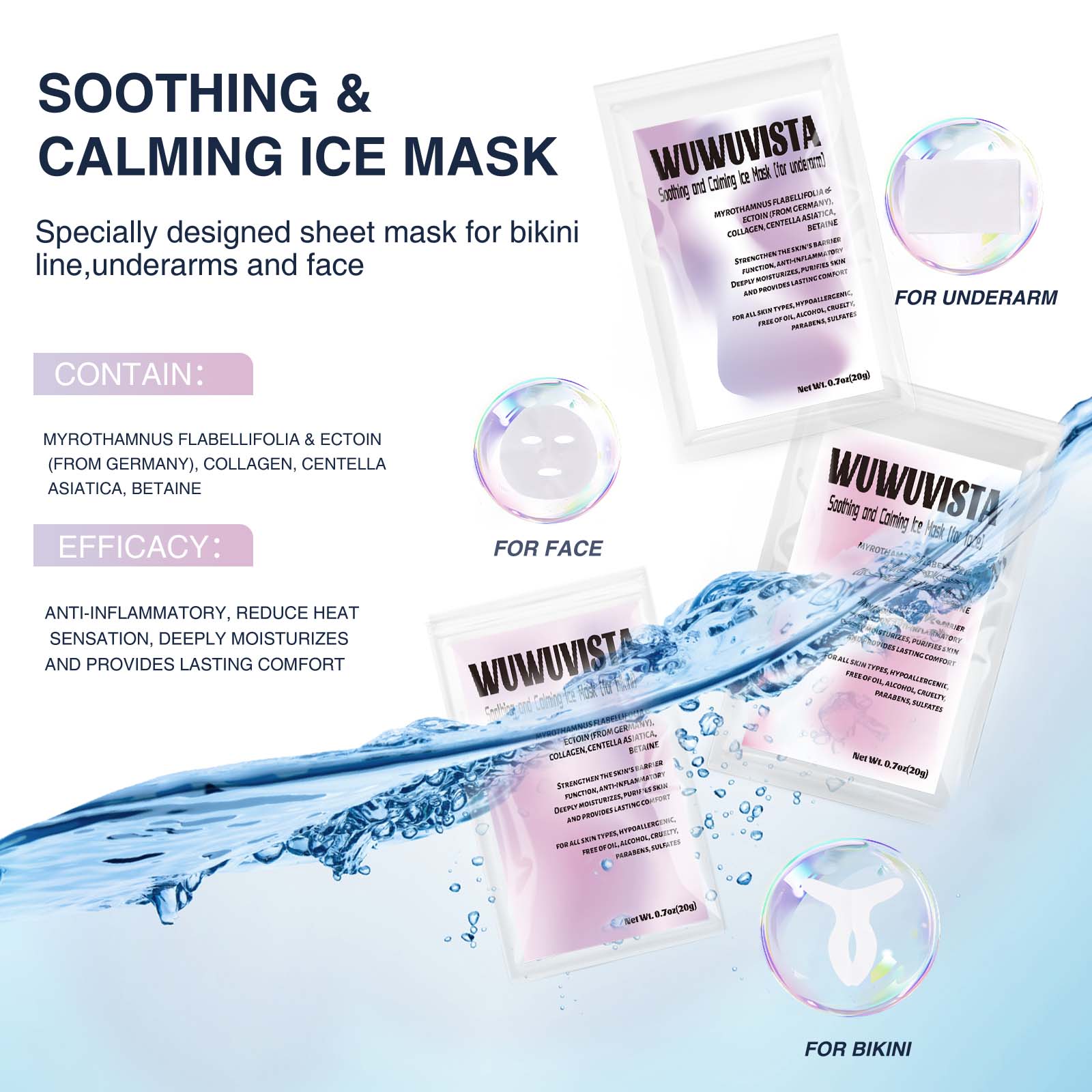 Waxing Kit WUWUVISTA 69 Items Hair Removal Wax Kit With Wax Warmer Waxing Beads For Face, Brazilian, Full Body, Bikini, Sensitiive Skin Skin Suitable For Plugs Of American, European Specification