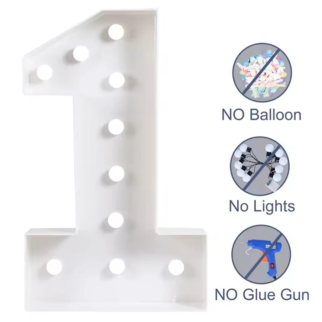73cm Giant Figure Balloon Filling Box 1st Birthday Balloon Number 40 50 60 Balloon Frame Wedding Party Decoration Baby Shower