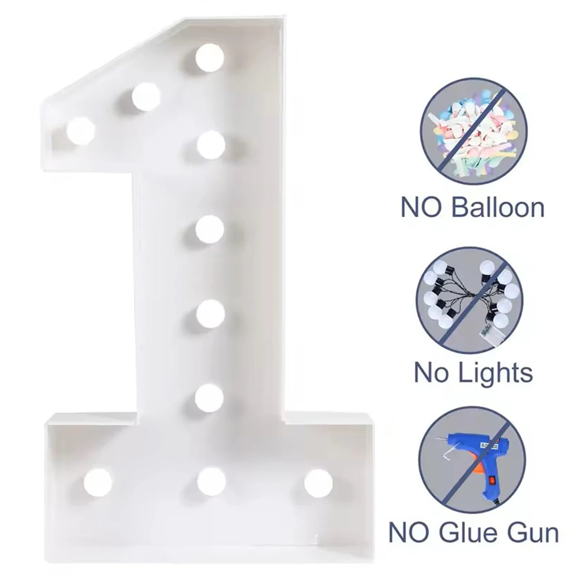 73cm Giant Figure Balloon Filling Box 1st Birthday Balloon Number 40 50 60 Balloon Frame Wedding Party Decoration Baby Shower