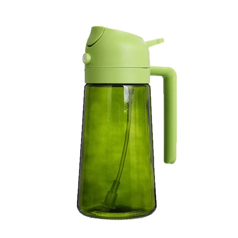 Spray and Pour 2-in-1 Oil Bottle, Light-Blocking Dark Oil Mist Spray Bottle, Kitchen-Specific Dual-Function Olive Oil Sprayer