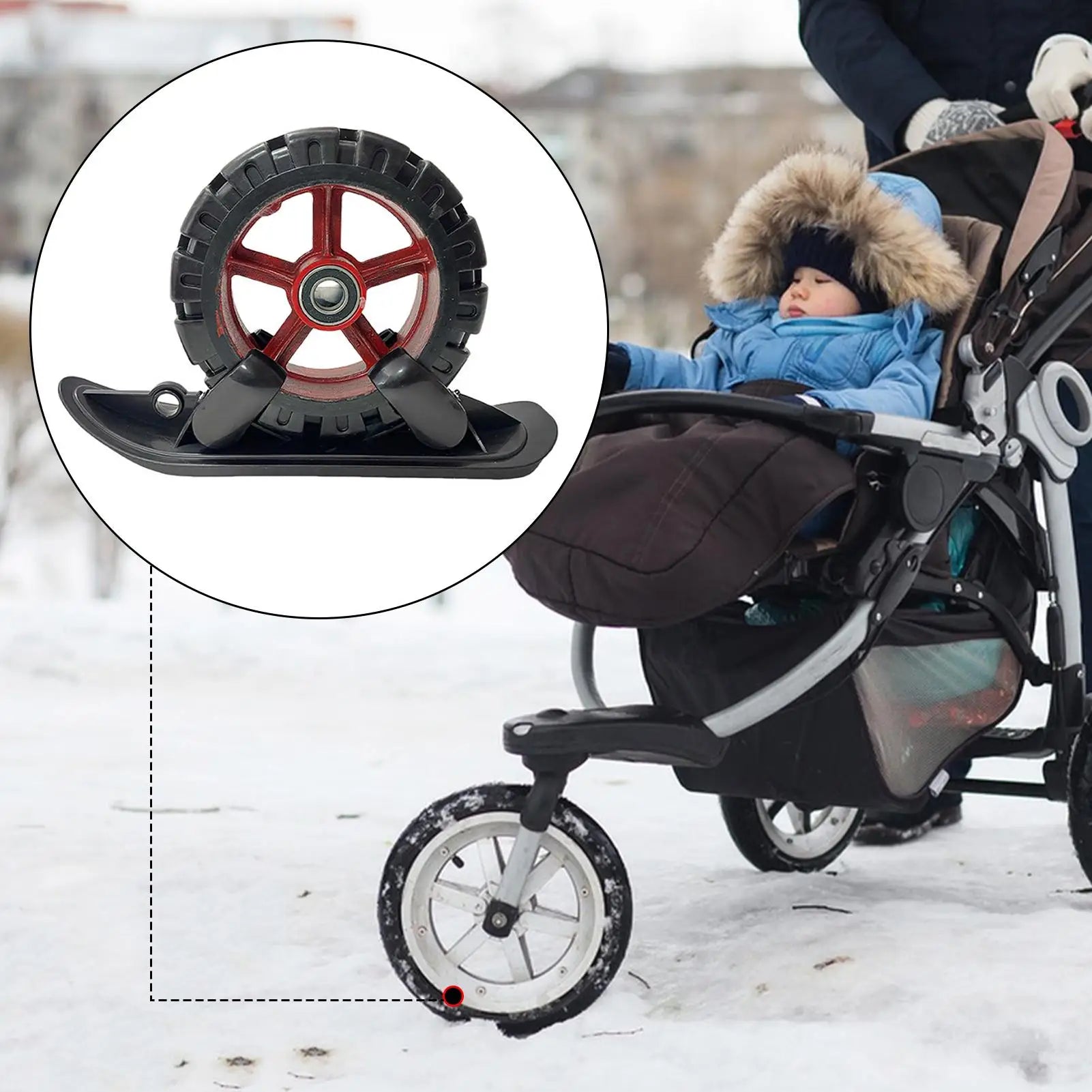 Scooter Ski Sled Kids Winter Balance Scooter Ski Board Sled Skiing Attachment For Bicycle Outdoor Sports Lakeside Paths Resort