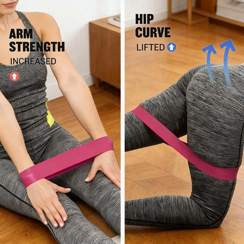 5PCS Portable Resistance Bands Set, Elastic Workout Bands for Strength Training, Yoga, Pilates & Gym
