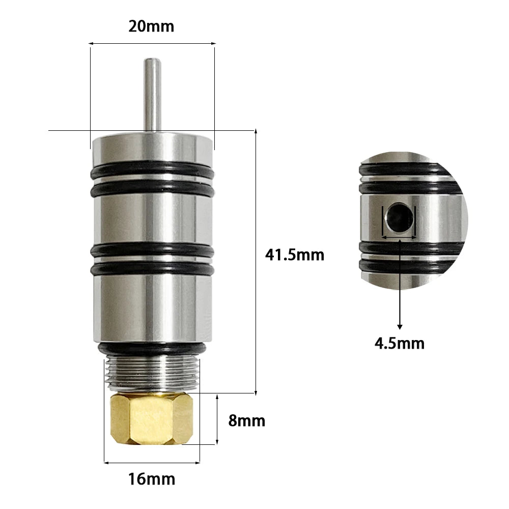 Stainless Z Valve Head Outlet Valves, Paintball Accessories,HPA Pneumatic Air Parts, Gas Cylinder, Refill CO2 Regulator, M16 * 1