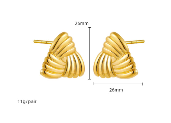 Earrings Chubby Cross X-shaped Stud Earrings Simple Earrings