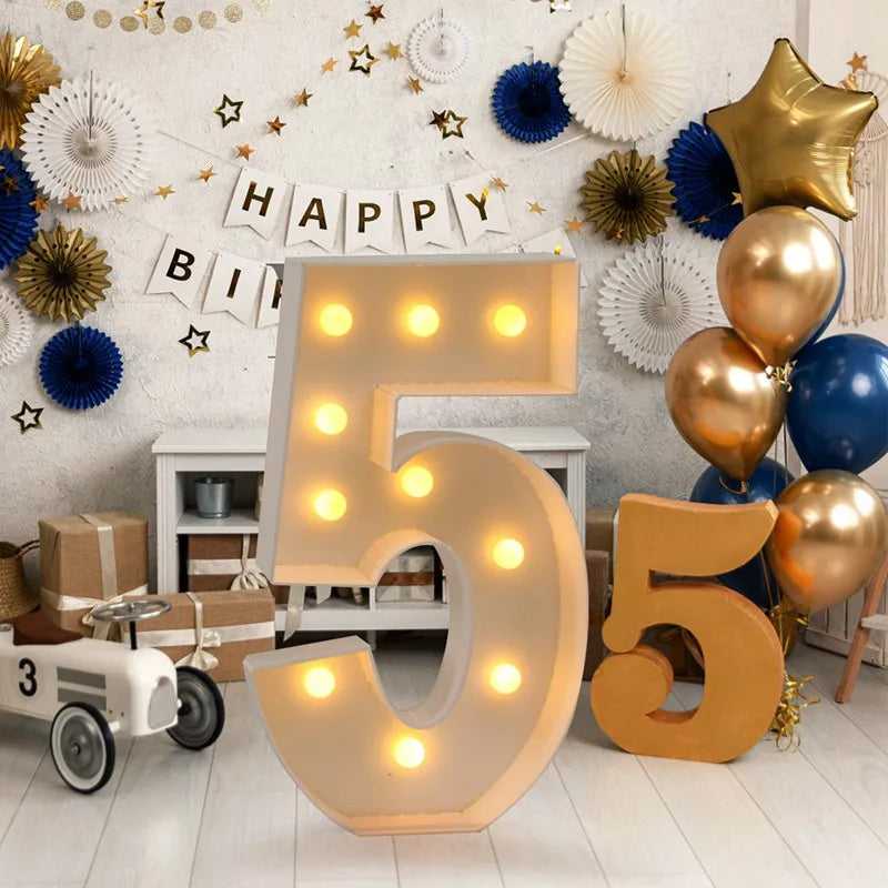73cm Giant Figure Balloon Filling Box 1st Birthday Balloon Number 40 50 60 Balloon Frame Wedding Party Decoration Baby Shower