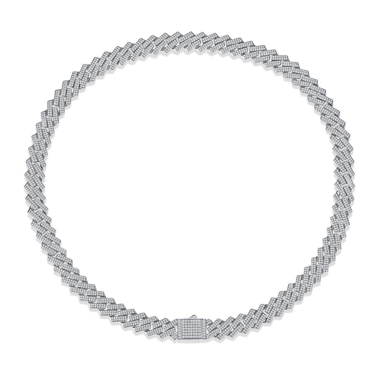 1Man Luxury Fashion Mosan Diamond S925 Silver Necklace Comparable To Natural Diamonds Prohibit Tk Sales