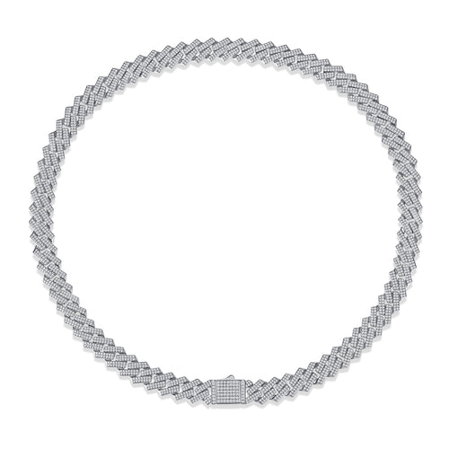 1Man Luxury Fashion Mosan Diamond S925 Silver Necklace Comparable To Natural Diamonds Prohibit Tk Sales