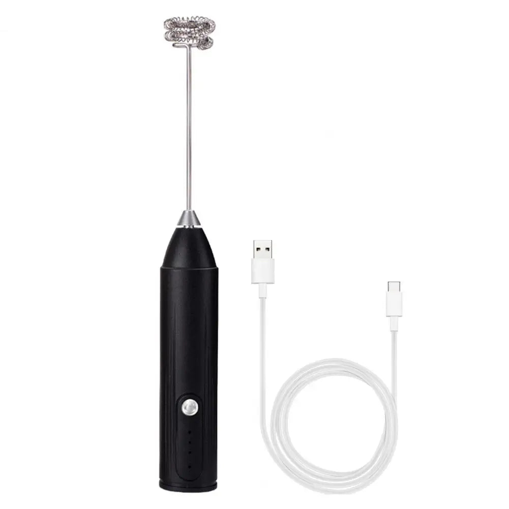 USB electric milk frother, handheld milk coffee machine, 3-speed wireless egg beater, kitchen mixer, multifunctional food mixer