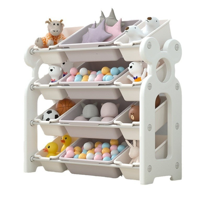 Multi-Tiered Floor Toy Rack For Kids Simple Home Organizer For Sorting And Storing Baby Toys