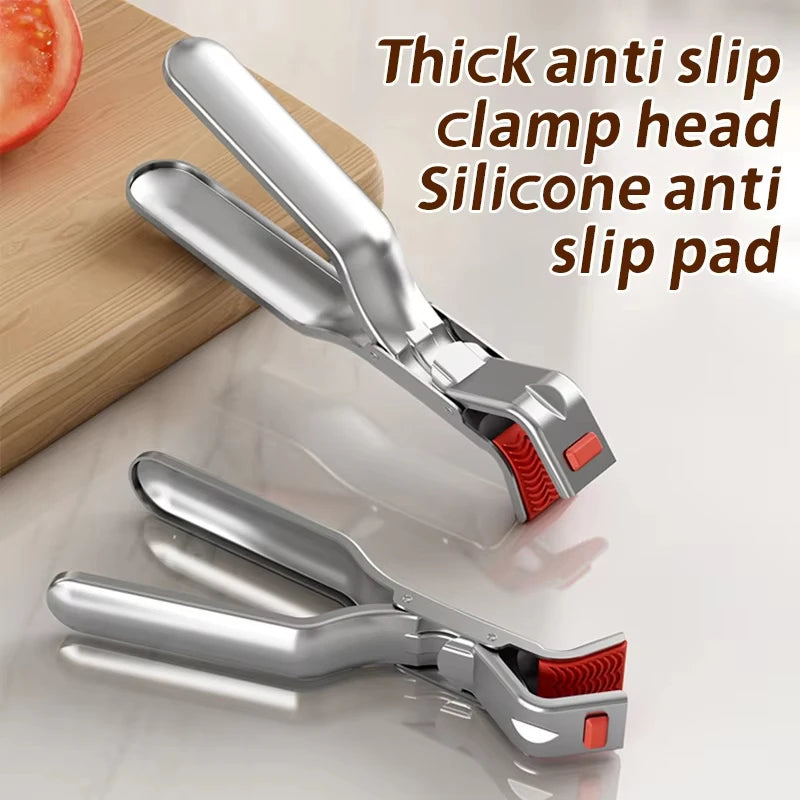 1pcs Anti-scalding Clip Hot Bowl Holder Dish Clamp Pot Pan Gripper Clip Air Fryer Dish Plate Retriever Tongs Kitchen Supplies