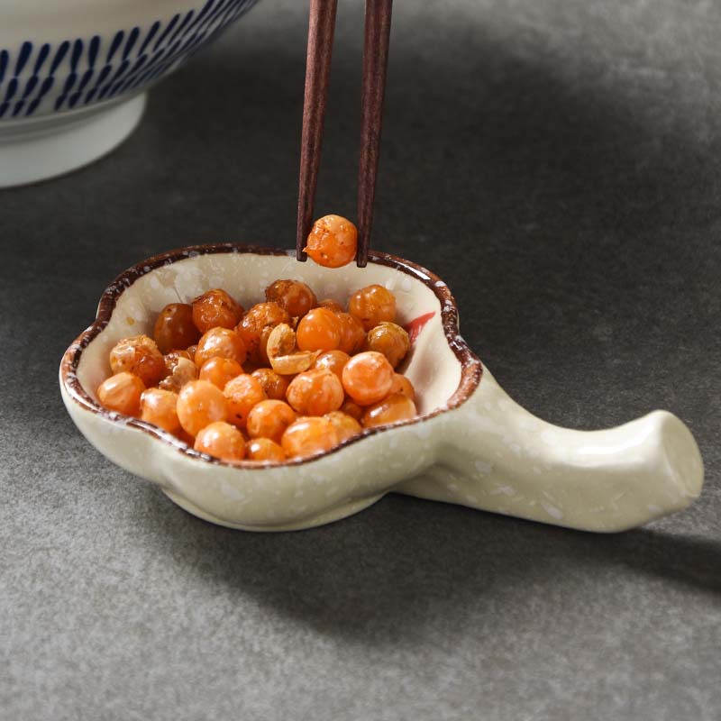 Ceramic With Handle Saucer Hand Painted Seasoning Dish