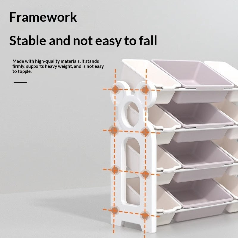 Multi-Tiered Floor Toy Rack For Kids Simple Home Organizer For Sorting And Storing Baby Toys