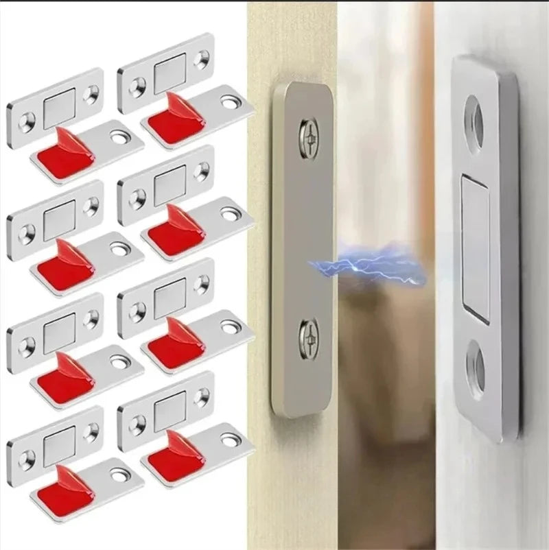 4Pack/Magnetic Cabinet Catches Ultra Thin Door Strong Magnets Stopper Invisible Adhesive Drawer Magnet Lock for Kitchen
