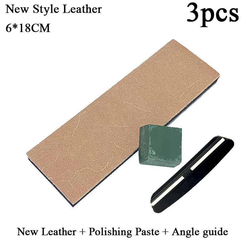 New Thickened Non-slip Base Diamond Stone Kitchen Knife Sharpening System Tool 15 Degree Sharpener Whetstone Leather Polishing