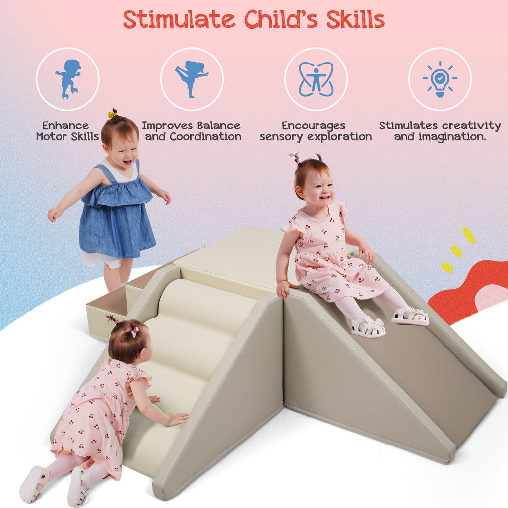 9-Piece Kids Climb & Crawl Soft Foam, Block Activity Play Set For Child, Toddler Toys Indoor, Baby Climbing Toys, Child Playtime Corner Climber Foam