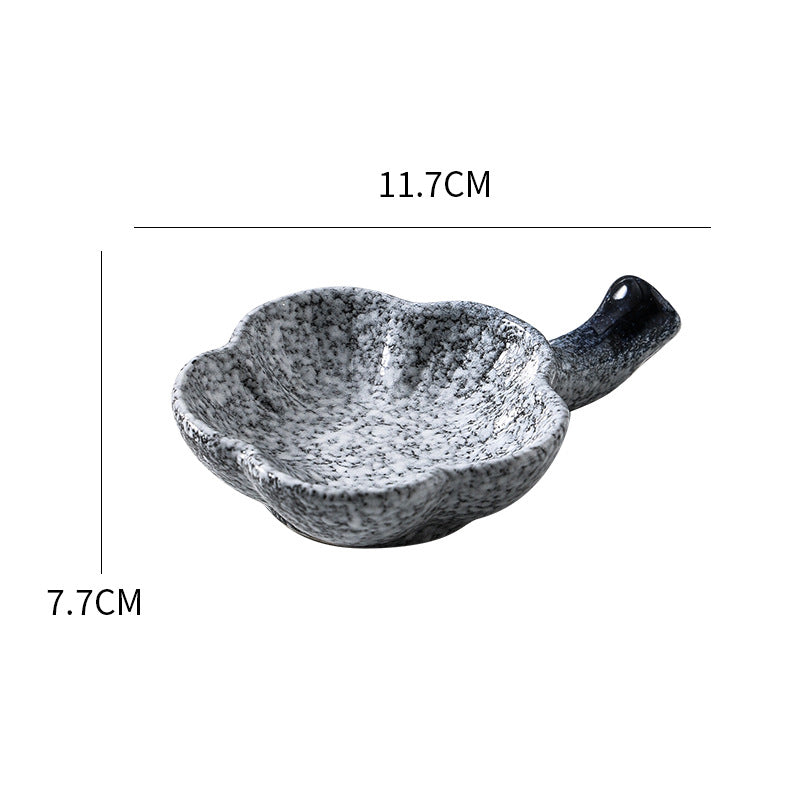 Japanese-style Household Ceramic Flavour Dish With Handle