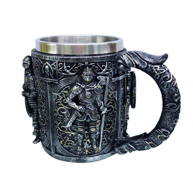 3D Skull Mug A Resin-Infused Double-Walled Stainless Steel Mug For Coffee And Water