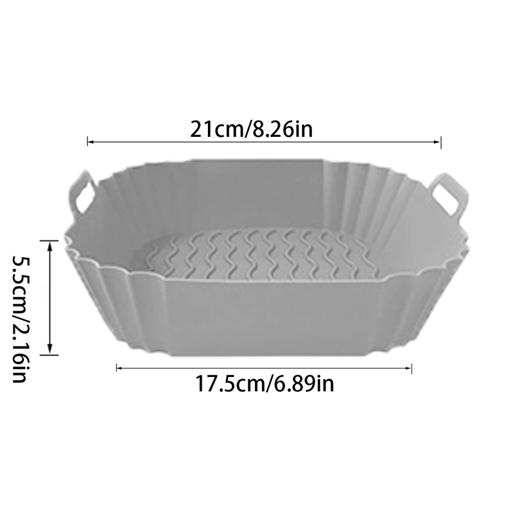Reusable Air Fryer Silicone Liners Pot Non-Stick Airfryer Basket Cooking Gadgets Baking Tray Pizza Pan Oven Kitchen Accessories