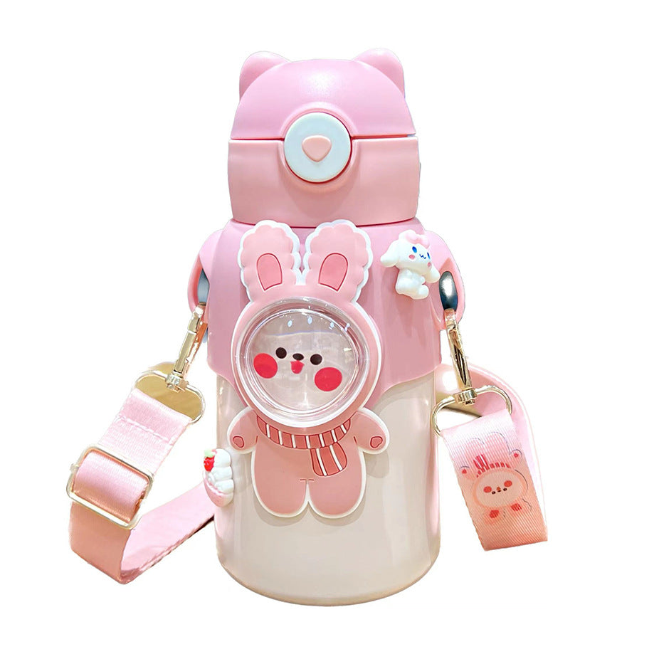 Children's Thermos Mug Stainless Steel Straw