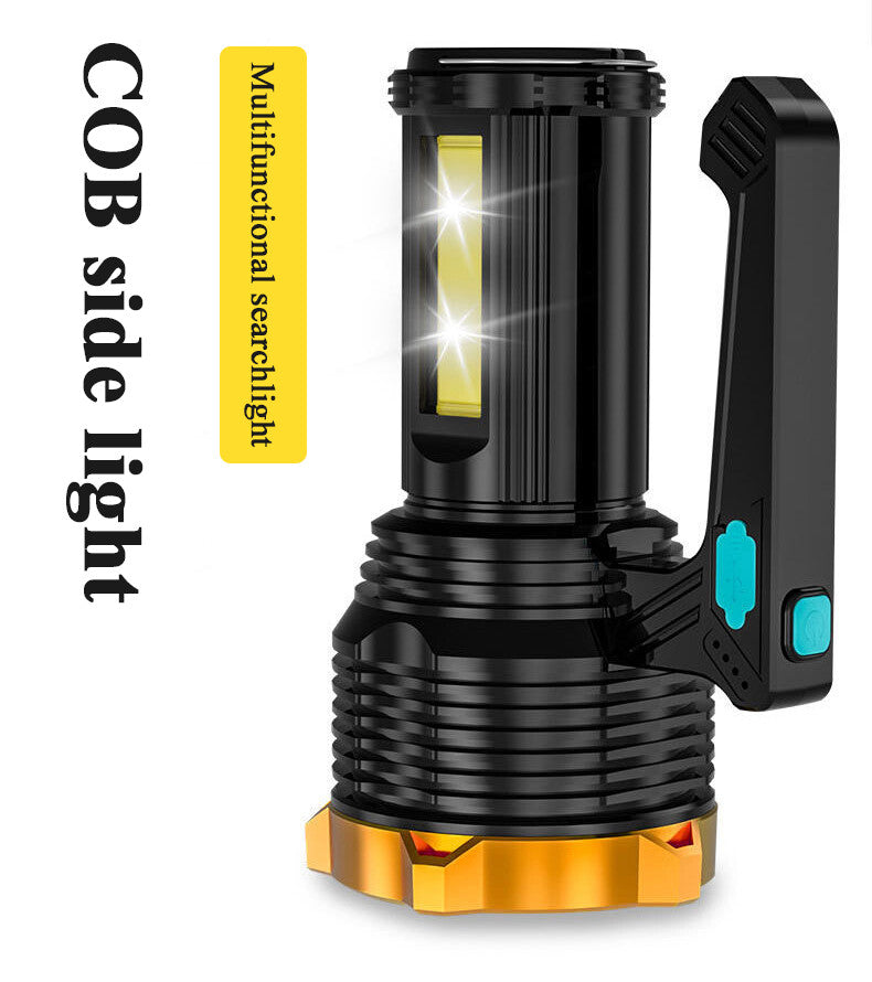 LED Torch USB Rechargeable COB Flashlight Spotlight Camping Light Most Powerful