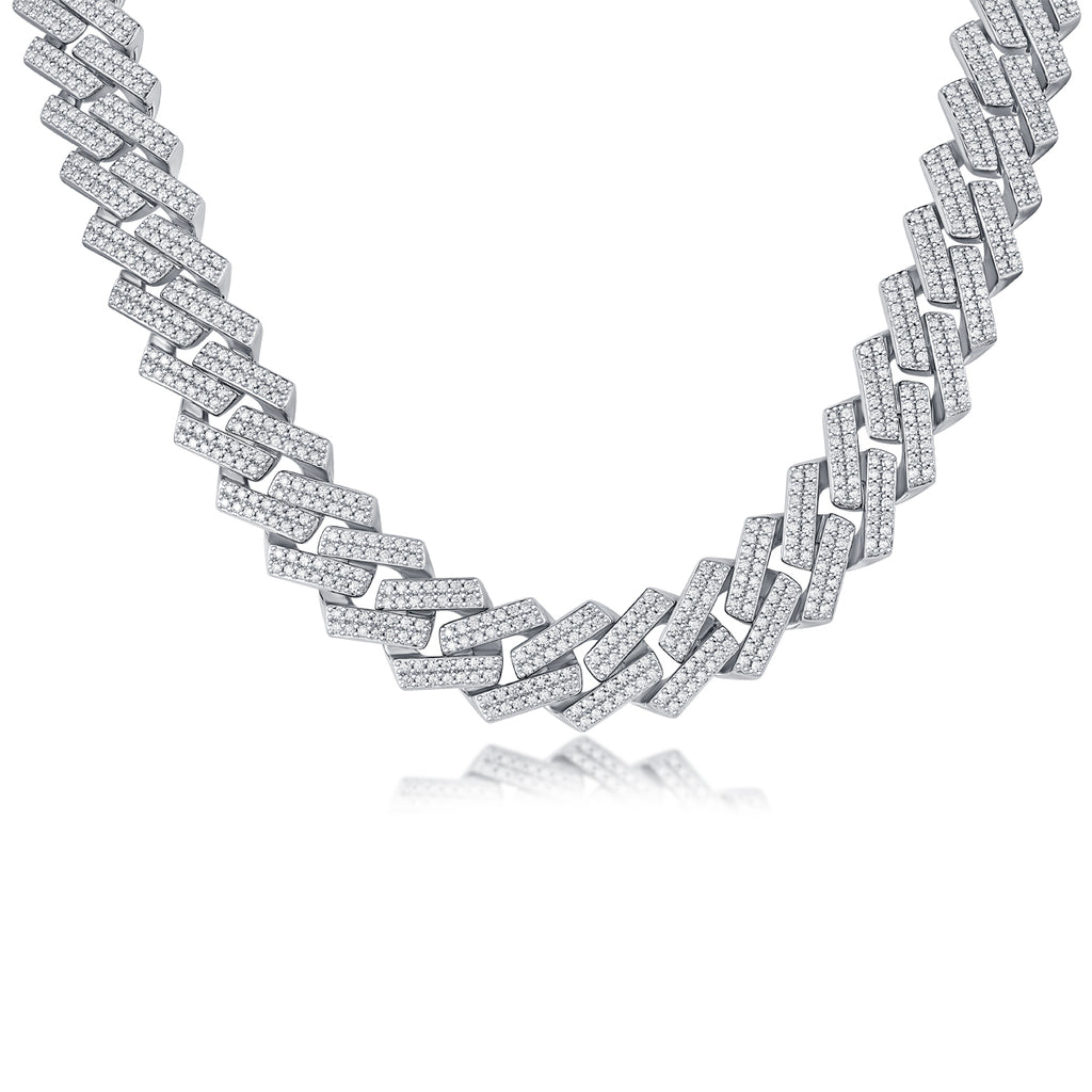 1Man Luxury Fashion Mosan Diamond S925 Silver Necklace Comparable To Natural Diamonds Prohibit Tk Sales