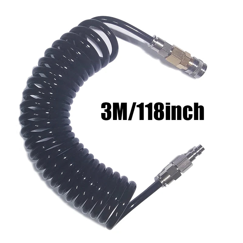 Air HPA Soft Coil Hose Female 2302 Male 23-2 Adapter Foster Quick Disconnect Coupler (US) Fill Whip 150psi/10bar