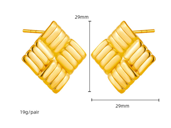 Earrings Chubby Cross X-shaped Stud Earrings Simple Earrings