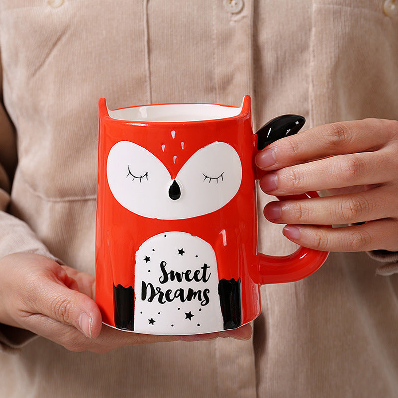 Cute Pet Mark Panda Shaped Ceramic Mug
