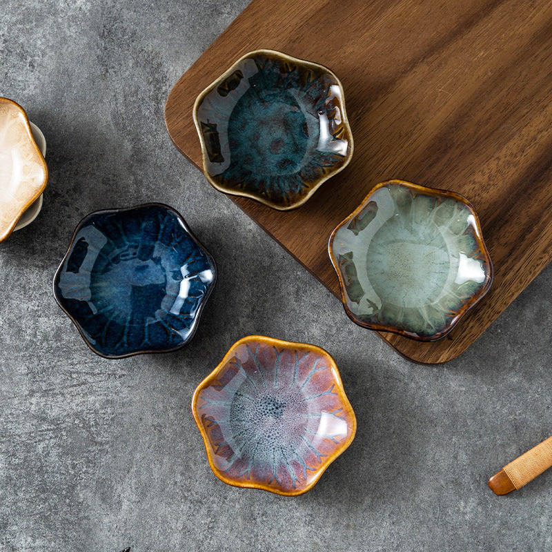 Kiln Baked Japanese Ceramic Sauce Dish Household