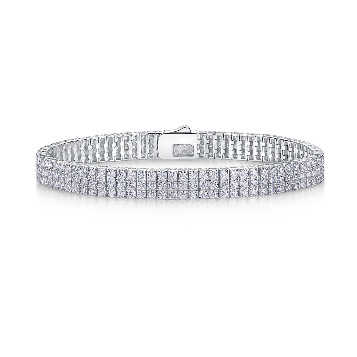 1Chain Guanghua Luxury Fashion Mosan Diamond S925 Silver Bracelet Comparable To Natural Diamonds Prohibit TikTok sales