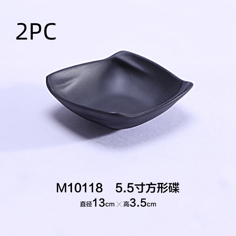 Commercial Melamine Black Sauce Dish