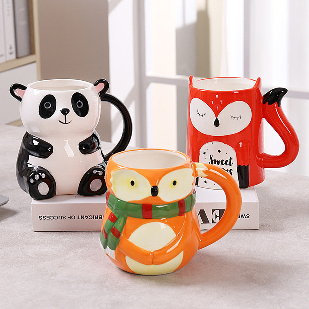 Cute Pet Mark Panda Shaped Ceramic Mug